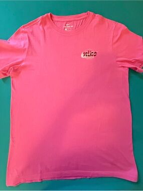 Nike Men’s Bright Pink Short Sleeve Logo Tee